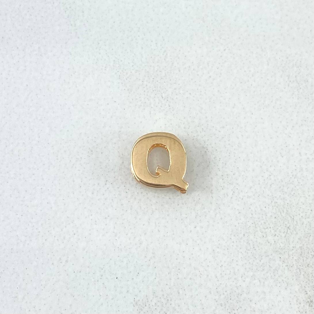 Herraje Letra Q 0.35gr / 0.6cm / Oro Amarillo 18K