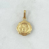 Dije Virgen Del Carmen 0.75gr / 2cm / Marco Floreado Oro Amarillo 18K