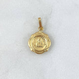 Dije Sagrado Corazón De Jesús 0.75gr / 2.1cm / Marco Floreado Oro Amarillo 18K