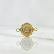 Herraje Sagrado Corazón De Jesús 0.7gr / 1.8cm / Marco Floreado Oro Amarillo 18K