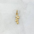 Dije Cinturon De Estrellas 0.3gr / 1.7cm / Circon Blanco Oro Amarillo 18K