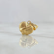 Dije Corazón Texturizado 0.65gr / 1.6cm / Cruzado Oro Amarillo 18K *