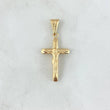 Dije Cruz Cristo 0.85gr / 2.8cm / Liso - Mate Oro Amarillo 18K