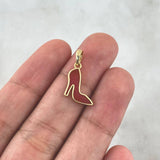 Dije Tacón 1.15gr / 1.8cm / Rojo Electrostático Oro Amarillo 18K ©