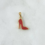 Dije Tacón 1.15gr / 1.8cm / Rojo Electrostático Oro Amarillo 18K ©