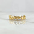 Anillo Churumbela Corazones 2.1gr / T6 1/2 / Circones Blancos Oro Amarillo 18K *