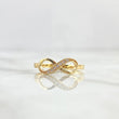 Anillo Infinito 1.55gr / T6 3/4 / Circones Blancos Oro Amarillo 18K *
