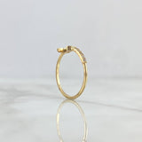 Anillo Linea Fe 1.25gr / T7 / Circones Blancos Oro Amarillo 18K