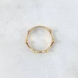 Anillo Corona Puente 1.65gr / T5 3/4 / Circones Blancos Oro Amarillo 18K *