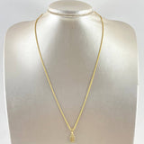 Cadena Lazo 1gr / 50cm / 1.2mm + Dije Virgen Guadalupe Silueta 0.45gr / 1.7cm Oro Amarillo 18K (Oferta)