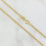 Cadena Lazo 1gr / 50cm / 1.2mm + Dije Love 0.25gr / 1.5cm Oro Amarillo 18K (Oferta)