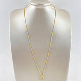 Set Cadena Lazo 1.1gr / 60cm / 1.2mm + Dije Virgen Guadalupe Silueta 0.55gr / 1.6cm Oro Amarillo 18K (Oferta) *