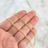 Cadena China 7.65gr / 60cm / 3mm Oro Amarillo +0 18K