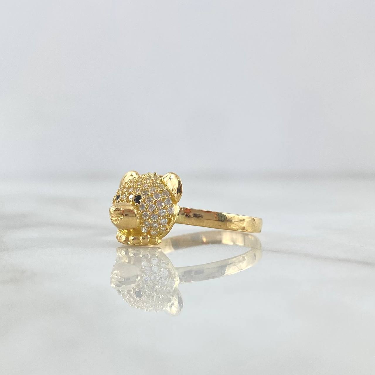 Anillo Rostro Oso 2.6gr / T7 / Oro Amarillo 18K