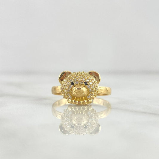 Anillo Rostro Oso 2.6gr / T7 / Oro Amarillo 18K