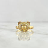 Anillo Rostro Oso 2.6gr / T7 / Oro Amarillo 18K