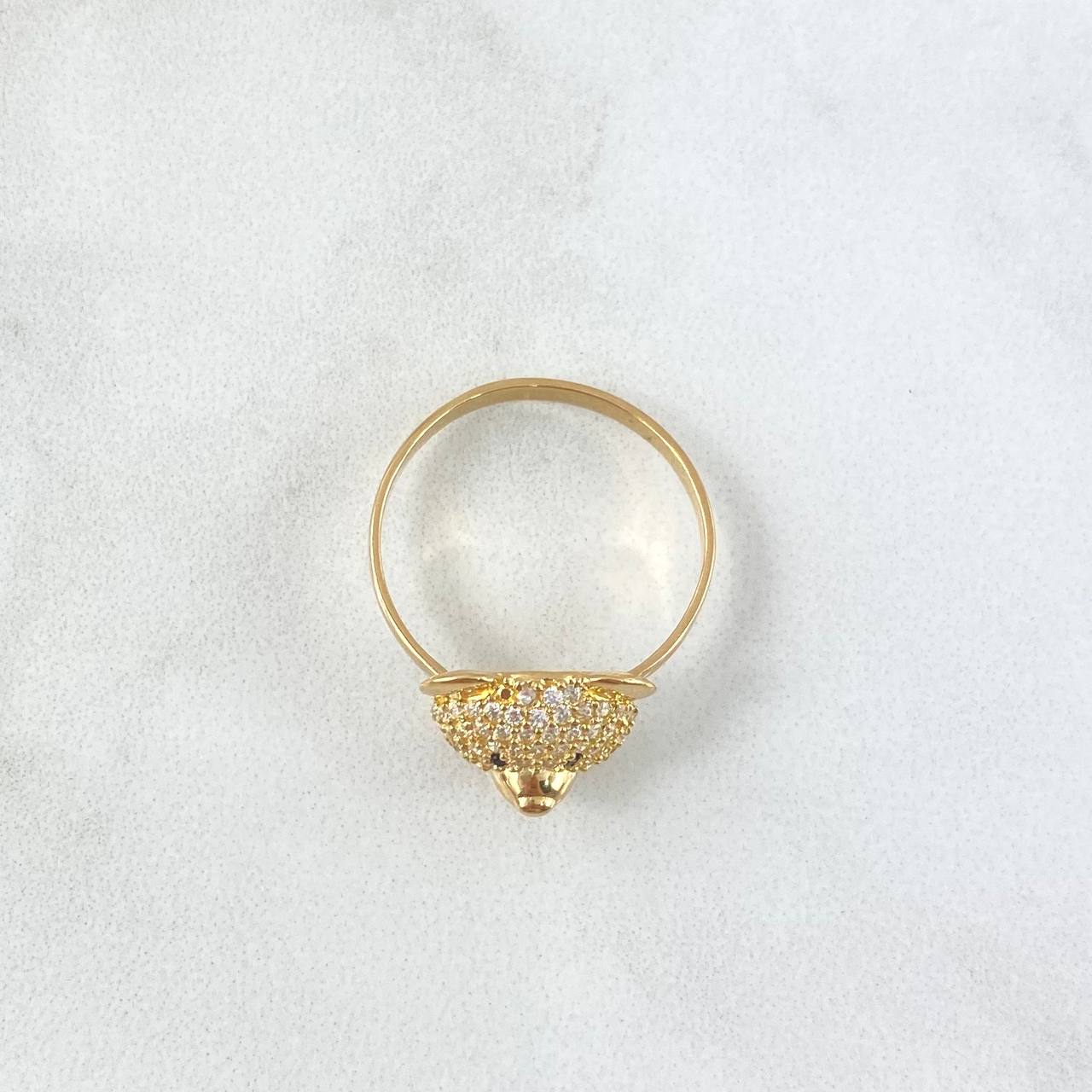 Anillo Rostro Oso 2.6gr / T7 / Oro Amarillo 18K