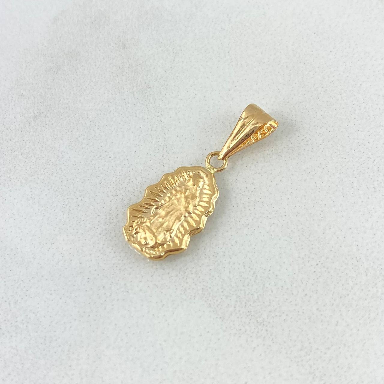 Dije Virgen Guadalupe Silueta 0.65gr / 2cm / Mate - Liso Oro Amarillo 18K