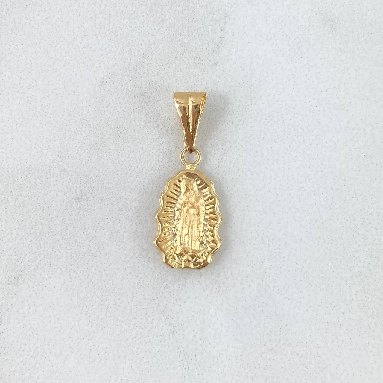 Dije Virgen Guadalupe Silueta 0.65gr / 2cm / Mate - Liso Oro Amarillo 18K