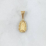Dije Virgen Guadalupe Silueta 0.65gr / 2cm / Mate - Liso Oro Amarillo 18K