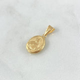Dije Sagrado Corazón de Jesús - Virgen del Carmen 0.75gr / 2cm / Mate - Liso  Oro Amarillo 18K