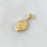 Dije San Miguel Arcangel 0.7gr / 2cm / Mate - Liso Oro Amarillo 18K *