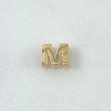 Dije Letra M 0.45gr / 0.5cm / Tambor Oro Amarillo 18K ©