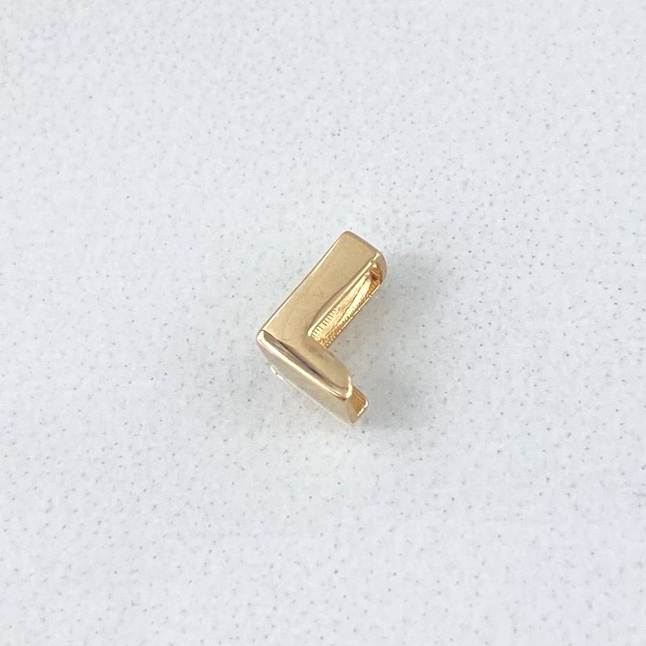 Dije Letra L 0.25gr / 0.5cm / Tambor Oro Amarillo 18K ©