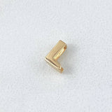 Dije Letra L 0.25gr / 0.5cm / Tambor Oro Amarillo 18K ©