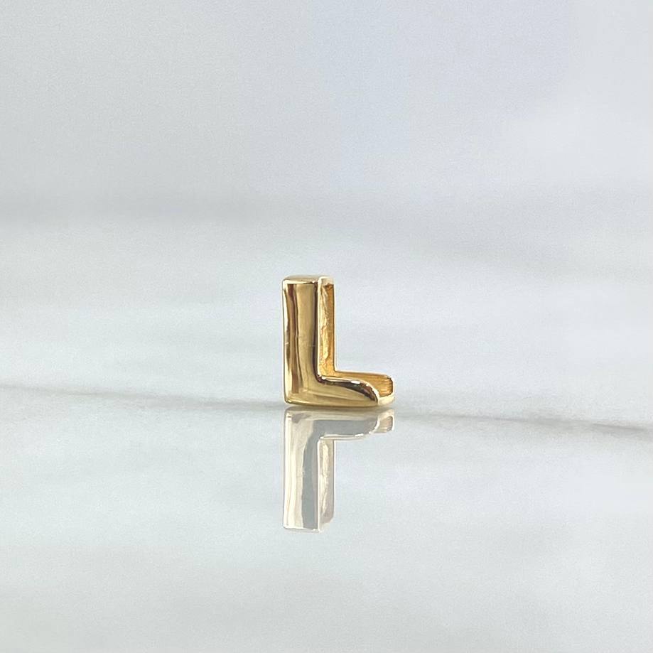 Dije Letra L 0.25gr / 0.5cm / Tambor Oro Amarillo 18K ©