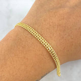 Pulso Sedusa 3gr / 18.5cm / 4mm Oro Amarillo +3 18K *