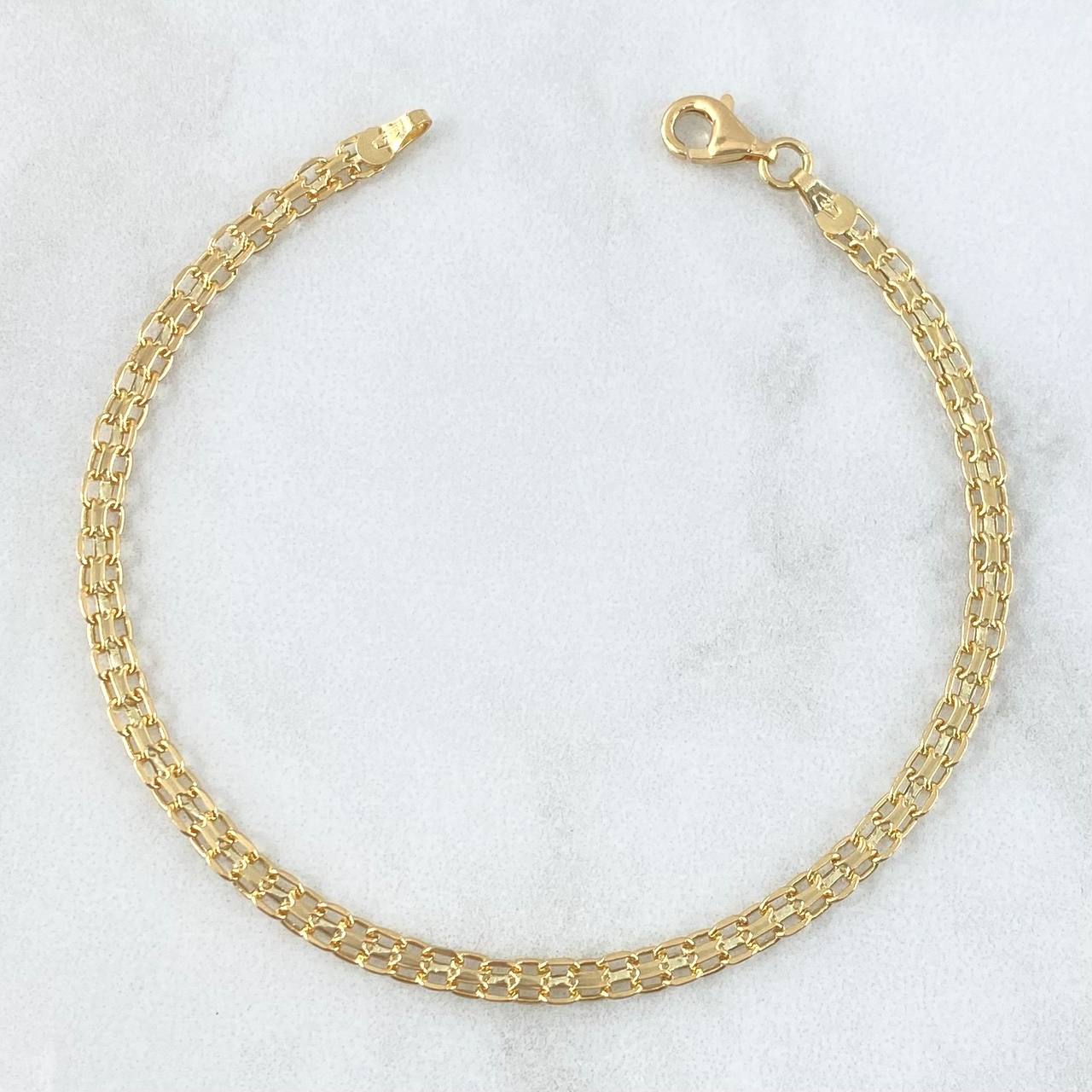 Pulso Chino 2.2gr / 18.5cm / 2.2mm Oro Amarillo +1 18K ©