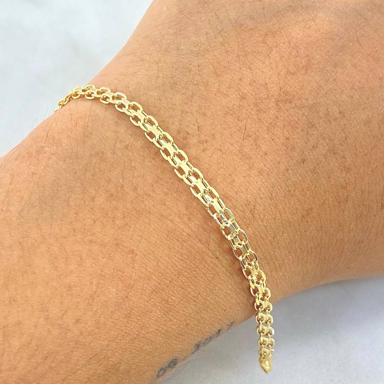 Pulso Chino 2.2gr / 18.5cm / 2.2mm Oro Amarillo +1 18K ©