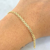 Pulso Chino 2.2gr / 18.5cm / 2.2mm Oro Amarillo +1 18K ©