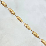 Pulso Rustico Barril 2.5gr / 20cm / 3mm Oro Amarillo 18K ©