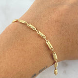 Pulso Rustico Barril 2.5gr / 20cm / 3mm Oro Amarillo 18K ©