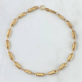 Pulso Rustico Barril 2.5gr / 20cm / 3mm Oro Amarillo 18K ©