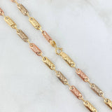 Cadena Rustica Tribal 7.15gr / 60cm / 4mm Tres Oros 18K ©