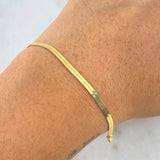 Pulso Espejo Central 2.2gr / 18cm / 2.5mm Oro Amarillo +3 18K