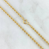 Cadena Lazo 3.25gr / 60cm / 2mm Oro Amarillo +3 18K
