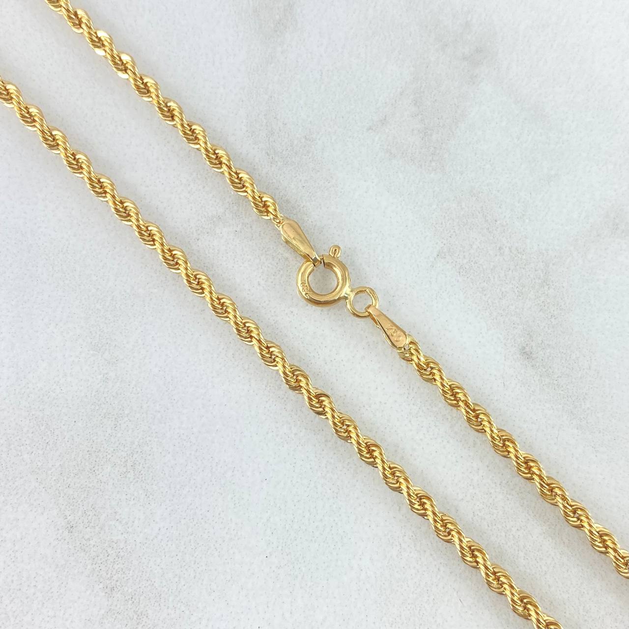 Cadena Lazo 2.8gr / 50cm / 2.2mm Oro Amarillo +3 18K