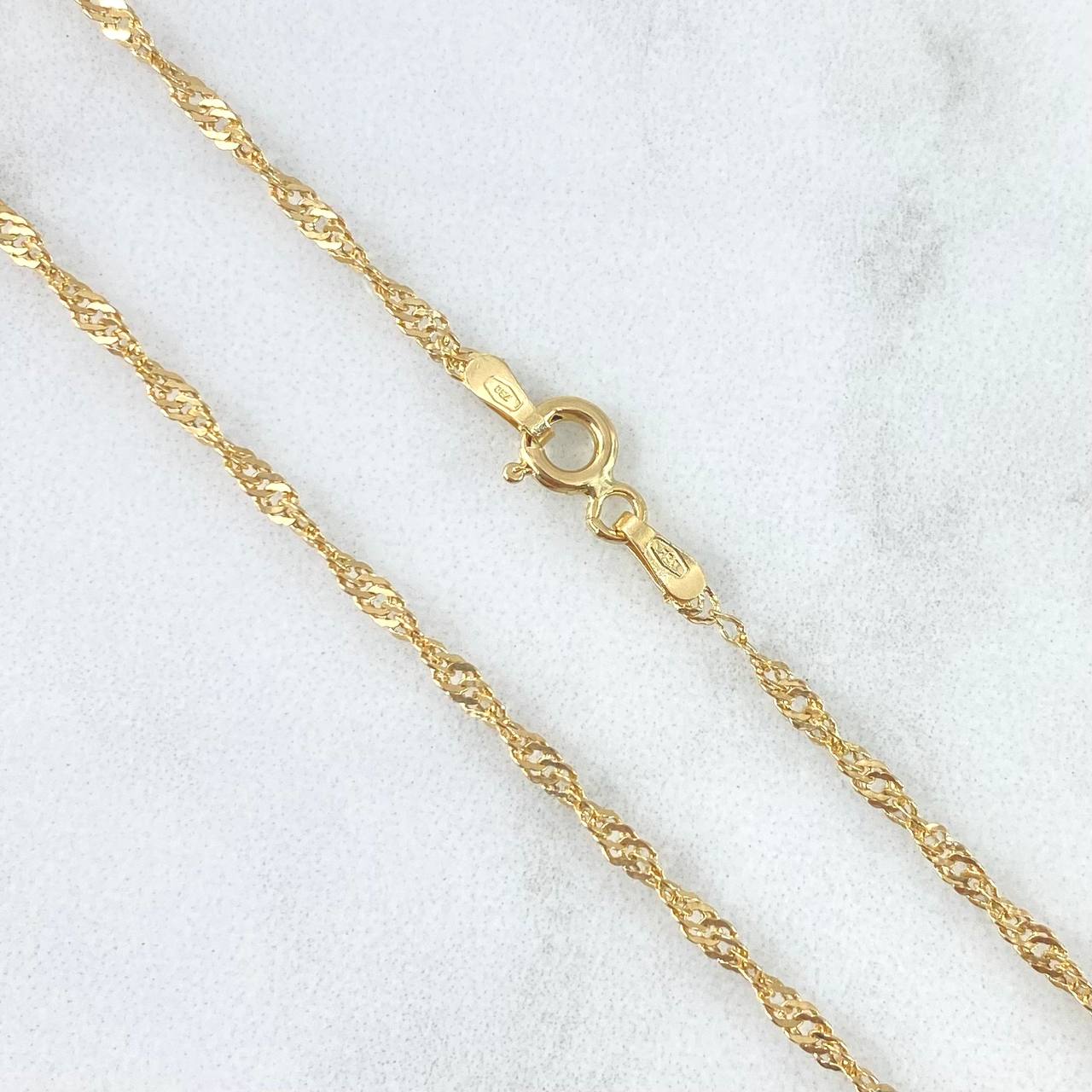 Cadena Singapur 2.3gr / 40cm / 1.9mm Oro Amarillo +3 18K ©