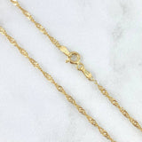 Cadena Singapur 2.3gr / 40cm / 1.9mm Oro Amarillo +3 18K ©