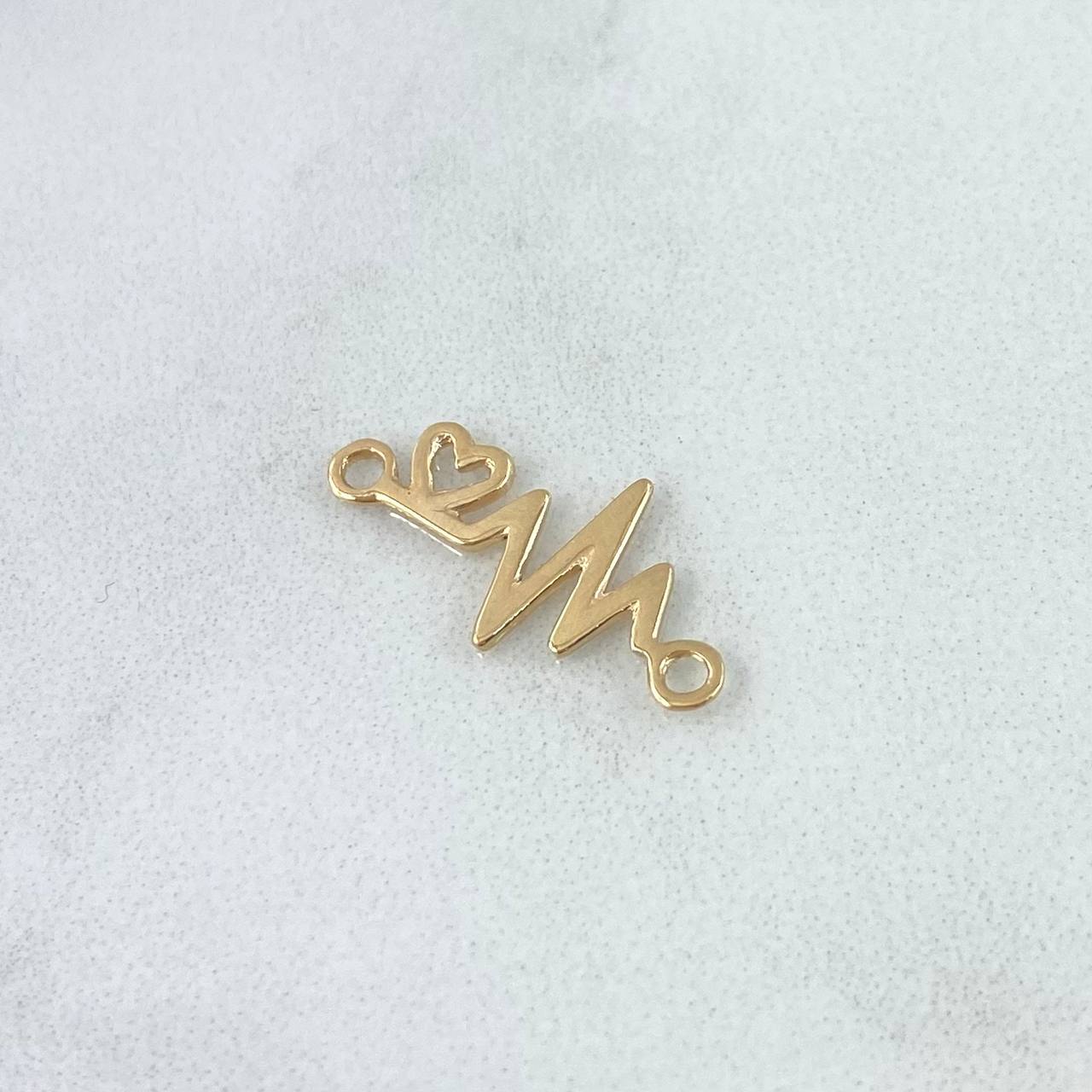 Herraje Electrocardiograma 0.45gr / 1.8cm / Oro Amarillo 18K