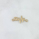 Herraje Electrocardiograma 0.45gr / 1.8cm / Oro Amarillo 18K