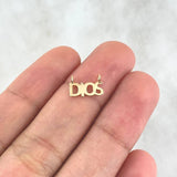 Dije Dios 0.25gr / 1.1cm / Liso Oro Amarillo 18K