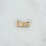 Dije Dios 0.2gr / 1.1cm / Liso Oro Amarillo 18K