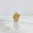 Dije Letra M 0.5gr / 2cm / Ovalada Texturizada Oro Amarillo 18K