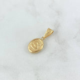 Dije Letra S 0.5gr / 2cm / Ovalada Texturizada Oro Amarillo 18K