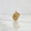 Dije Letra S 0.5gr / 2cm / Ovalada Texturizada Oro Amarillo 18K